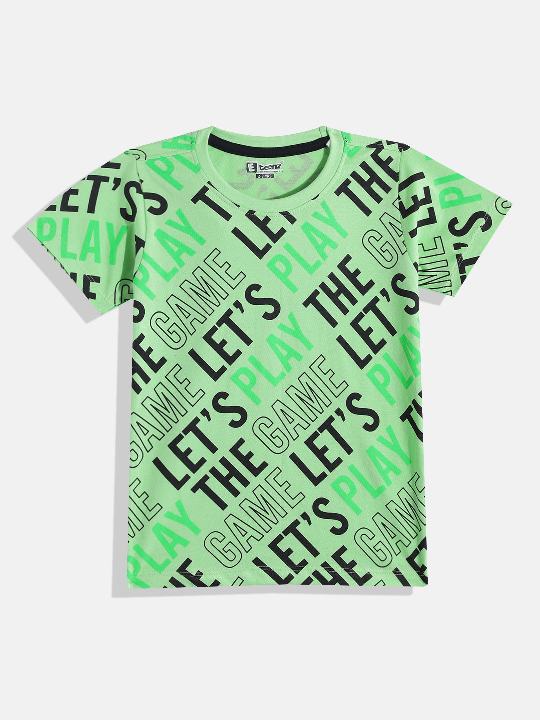 

Eteenz Boys Premium Cotton Typography Printed T-shirt, Green