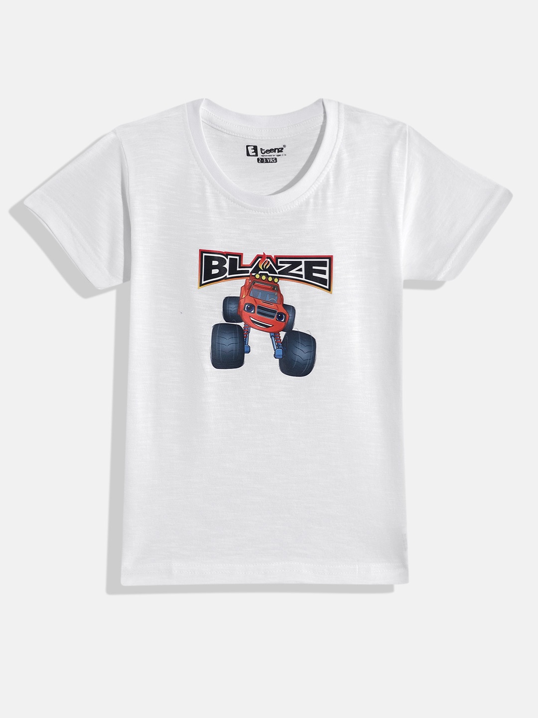 

Eteenz Boys Blaze & The Monster Machines Print Premium Cotton T-shirt, White