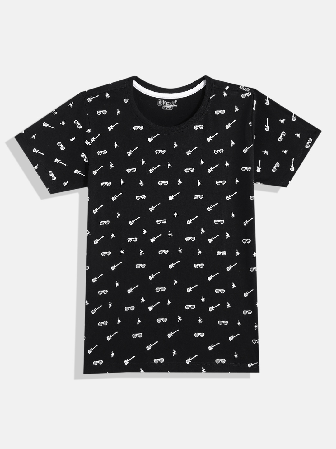 

Eteenz Boys Premium Cotton Graphic Printed T-shirt, Black