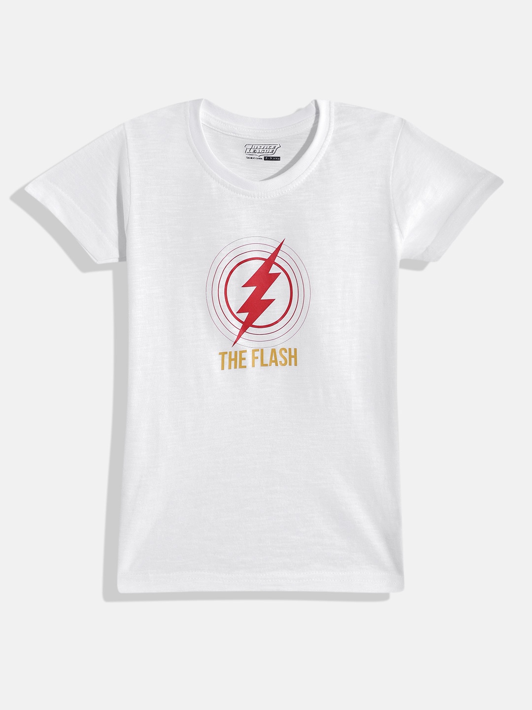 

Eteenz Boys Flash Printed Premium Cotton T-shirt, White