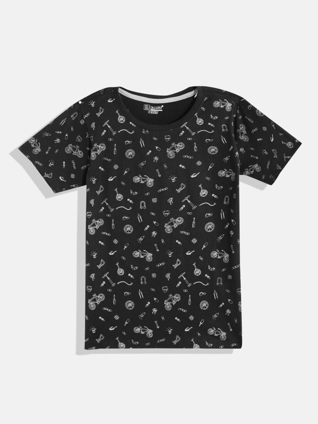 

Eteenz Boys Premium Cotton Graphic Printed T-shirt, Black