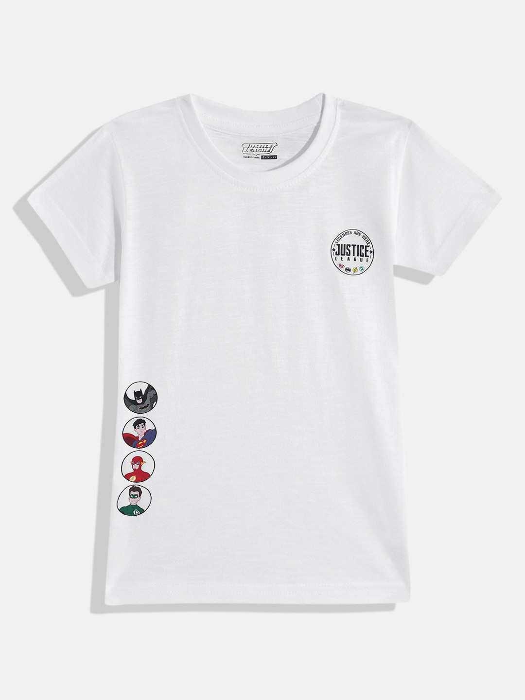 

Eteenz Boys Justice League Print Premium Cotton T-shirt, White