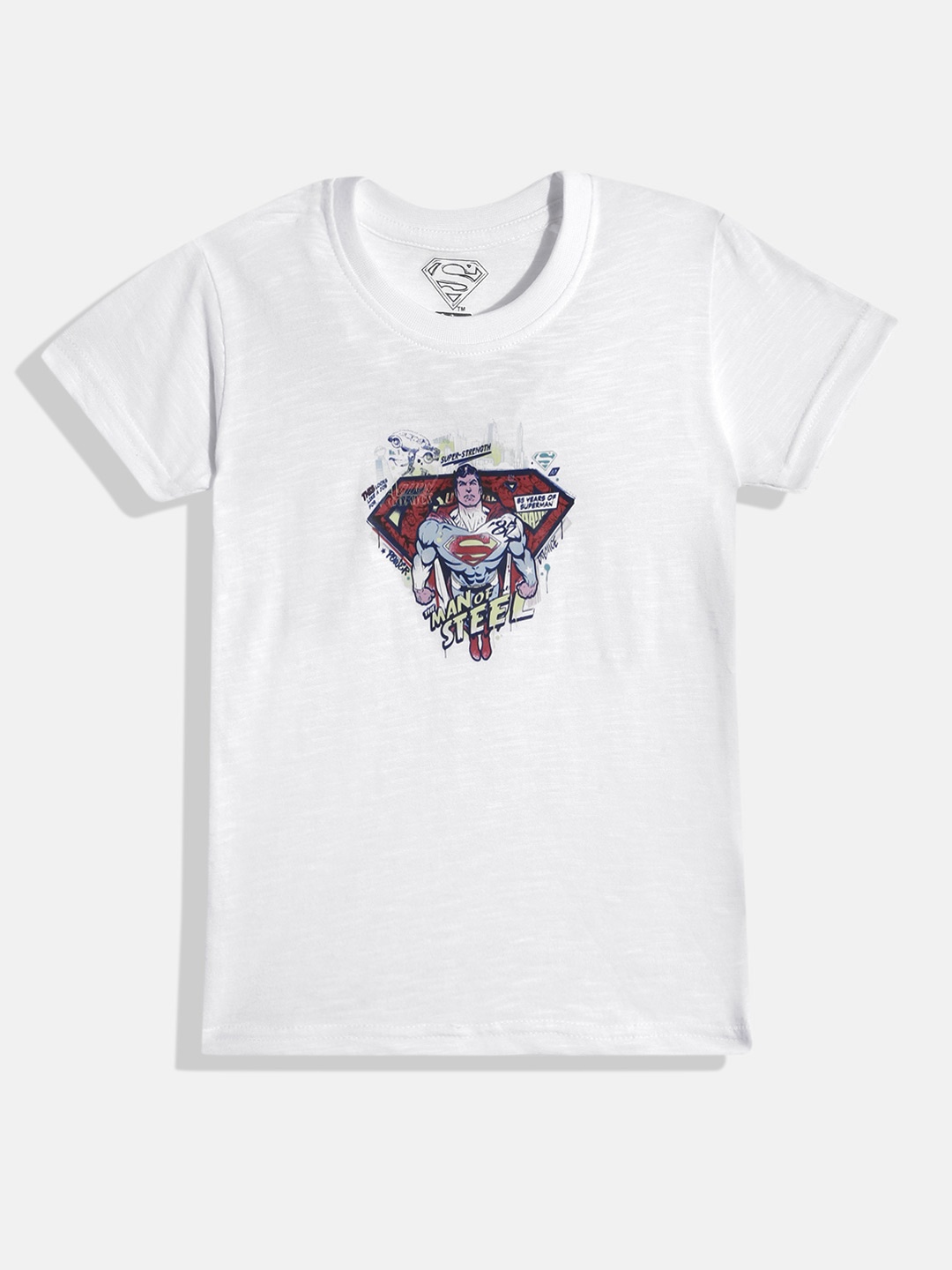 

Eteenz Boys Superman Printed Premium Cotton T-shirt, White