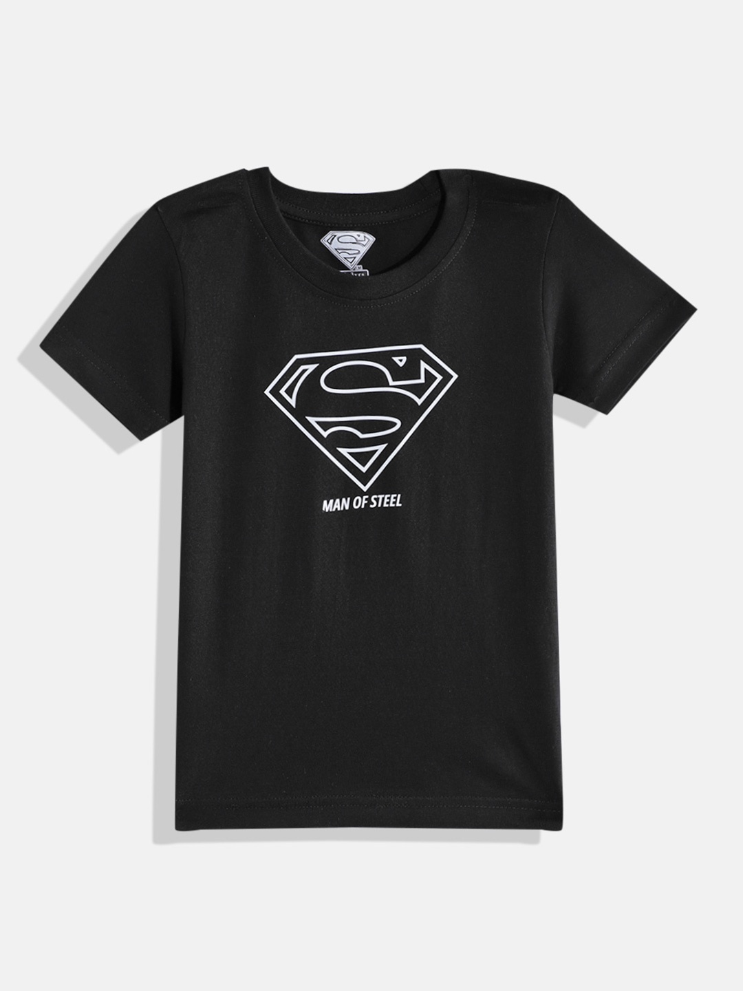 

Eteenz Boys Superman Logo Printed Premium Cotton T-shirt, Black
