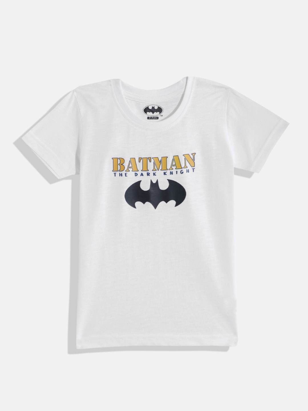 

Eteenz Boys Batman Logo & Typography Printed Premium Cotton T-shirt, White