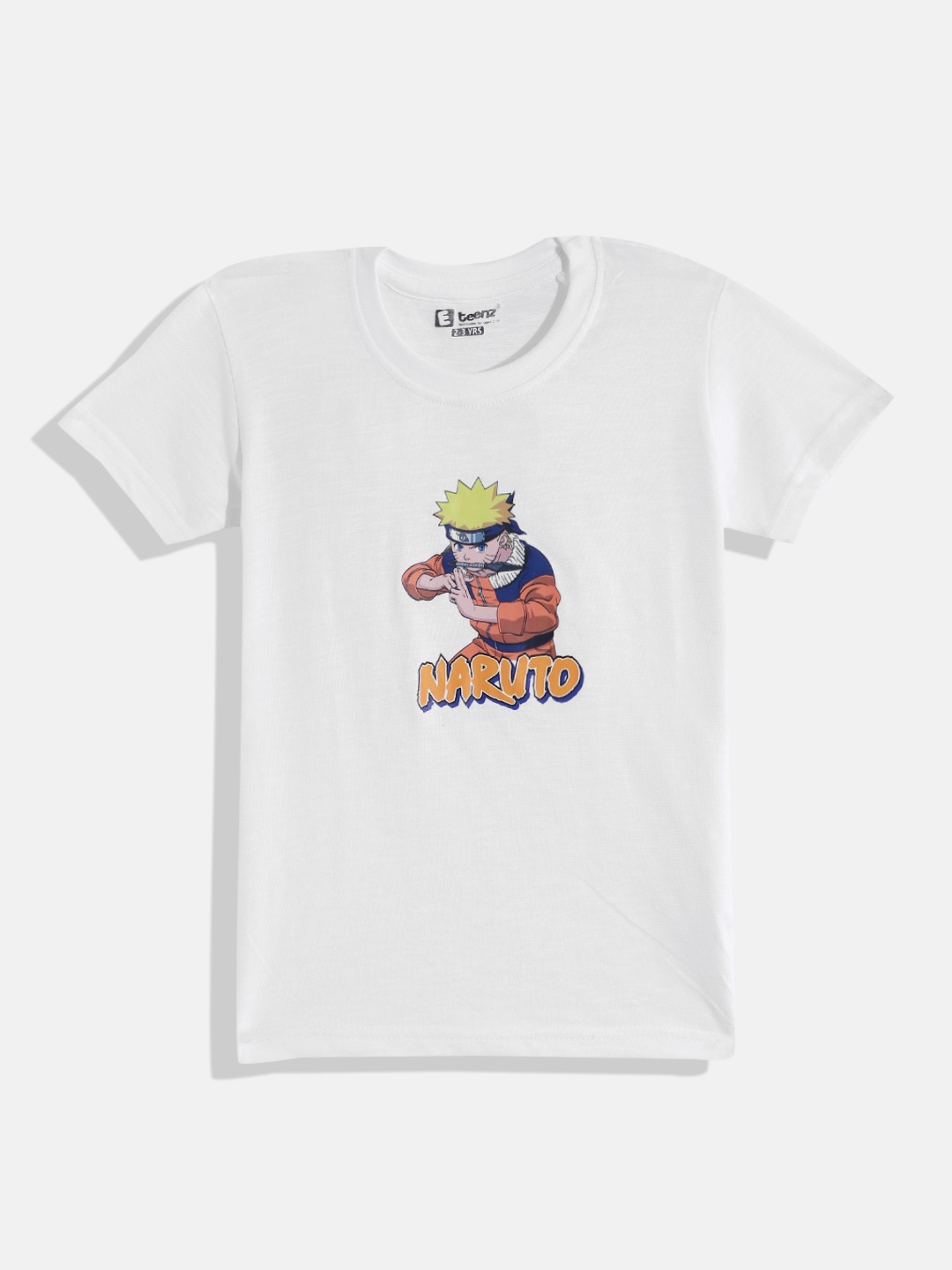 

Eteenz Boys Naruto Printed Premium Cotton T-shirt, White