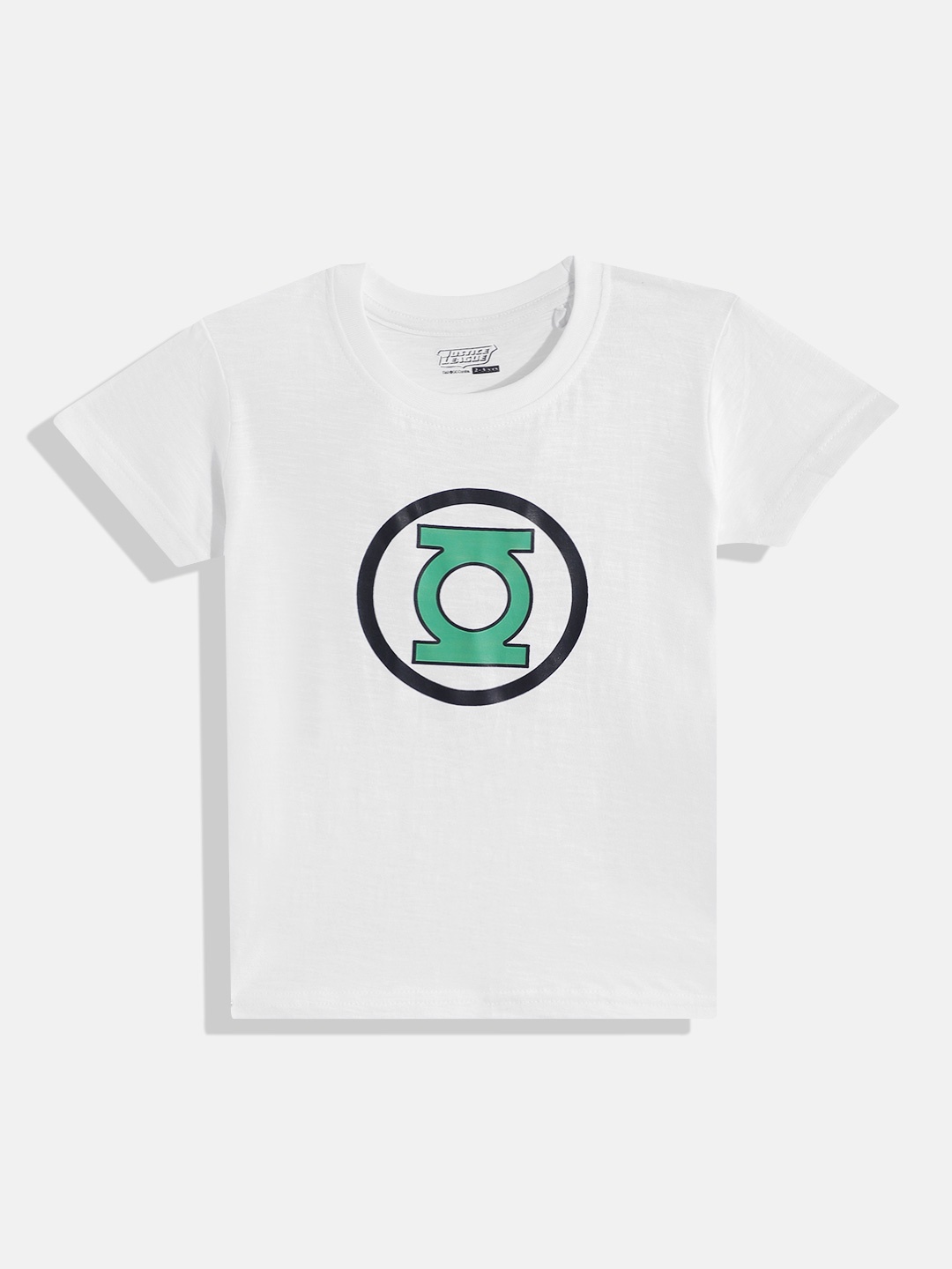

Eteenz Boys Green Lantern Logo Printed Premium Cotton T-shirt, White