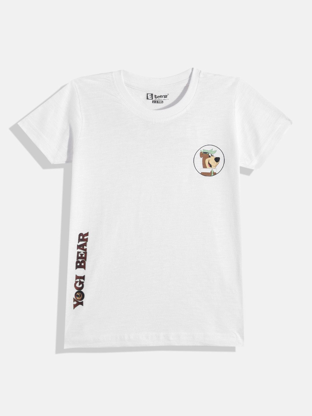 

Eteenz Boys Premium Cotton Yogi Bear Printed T-shirt, White