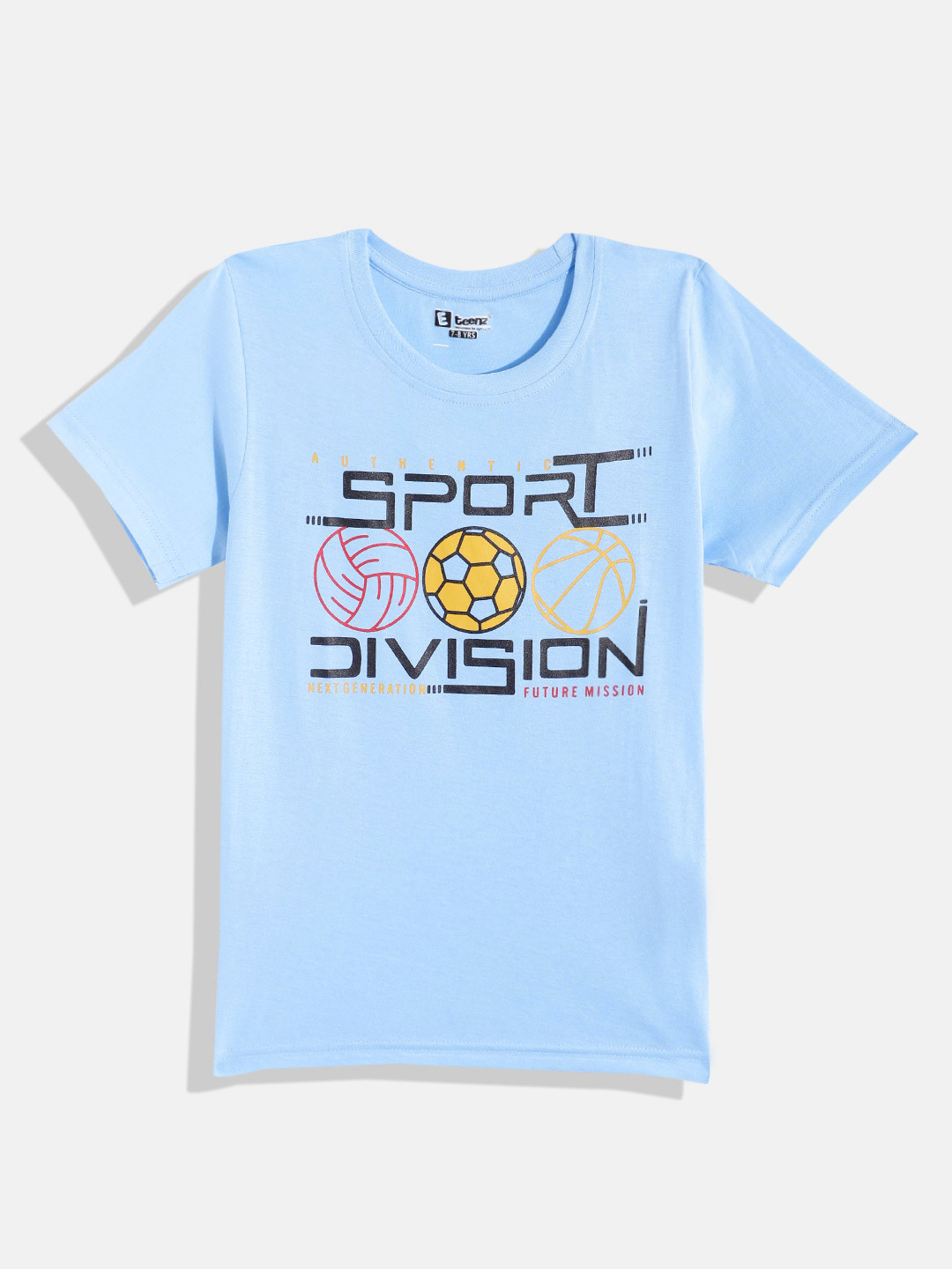 

Eteenz Boys Premium Cotton Typography Printed T-shirt, Blue