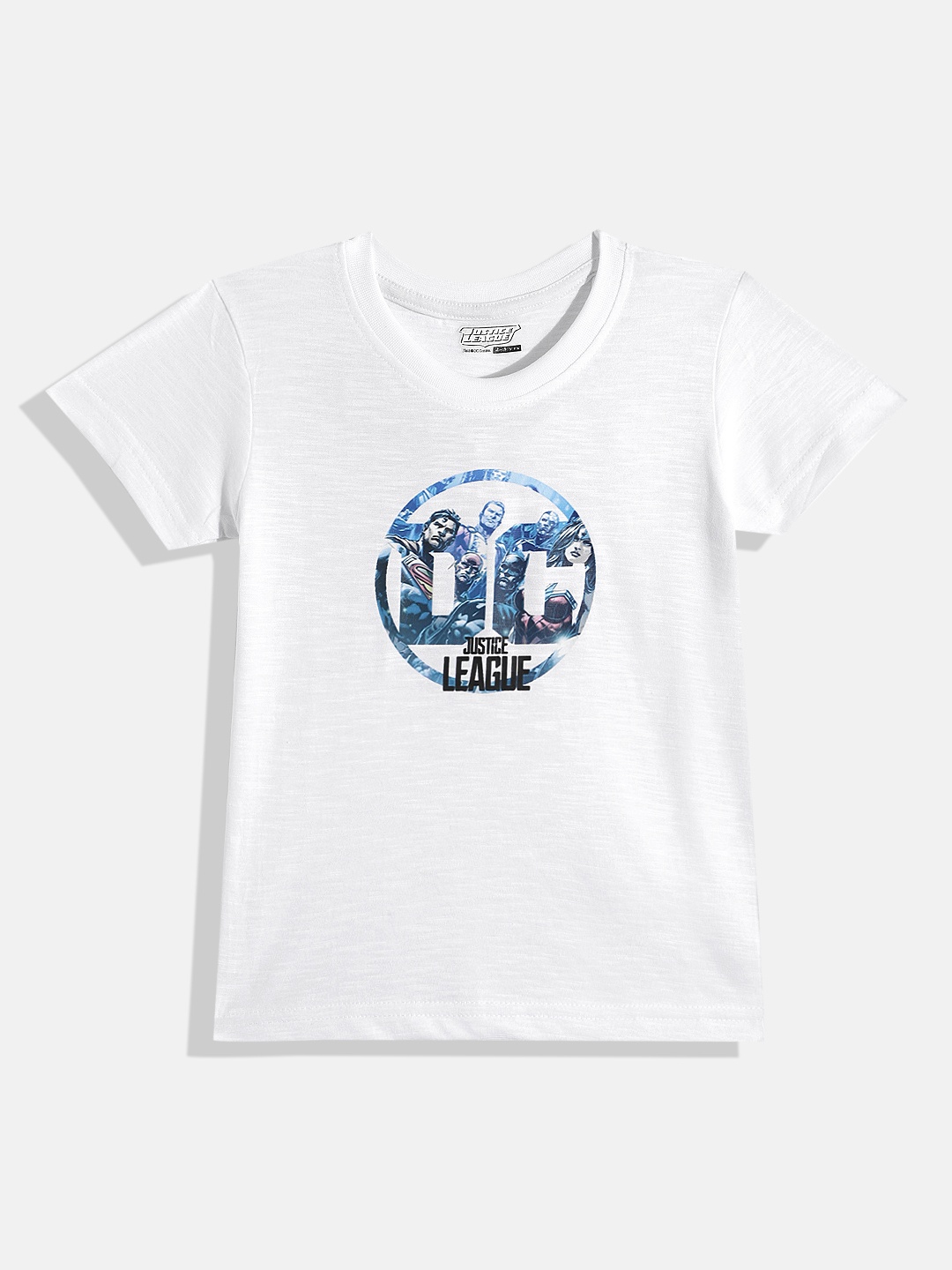 

Eteenz Boys Premium Cotton Justice League Printed T-shirt, White