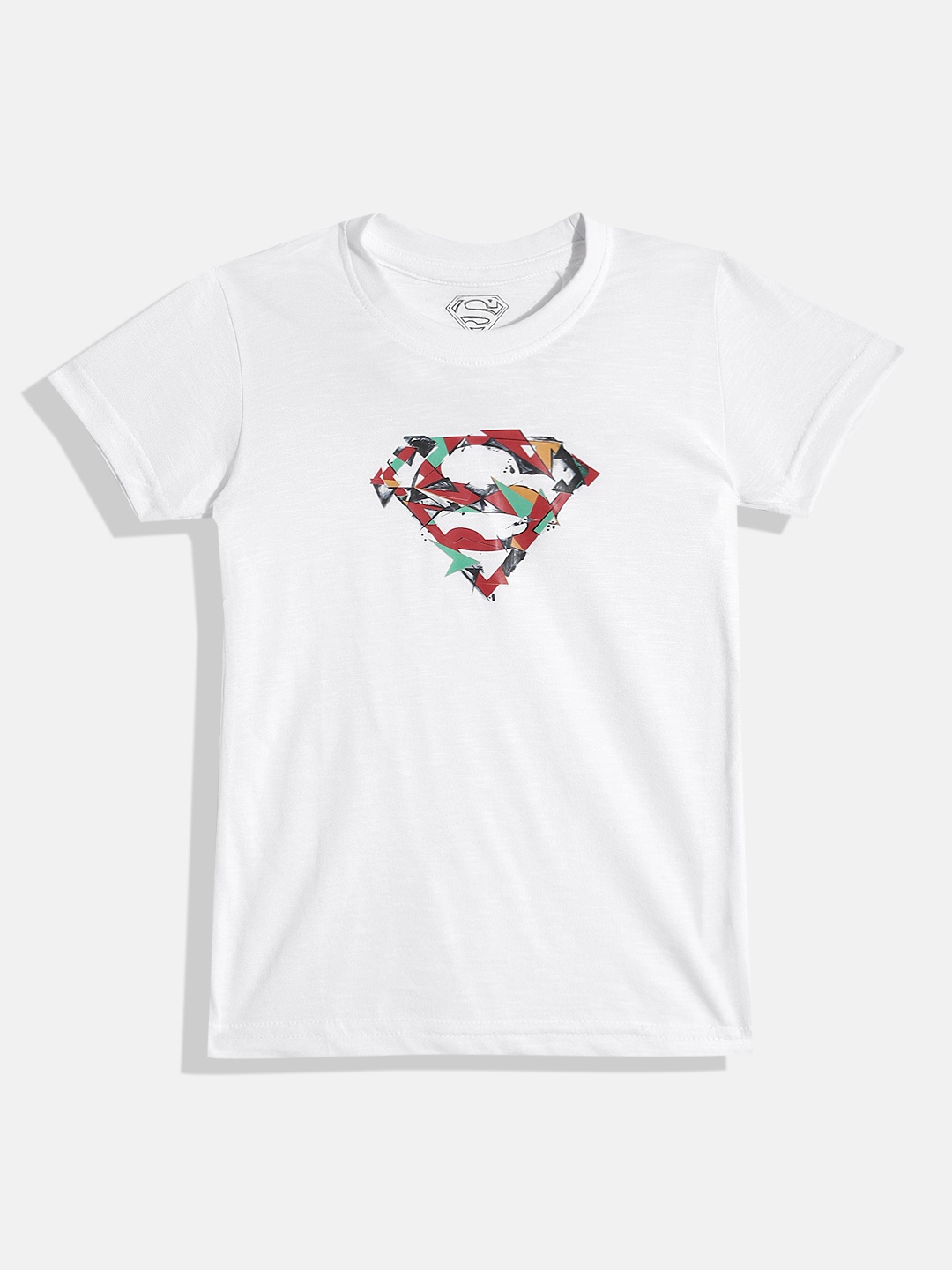

Eteenz Boys Superman Logo Printed Premium Cotton T-shirt, White