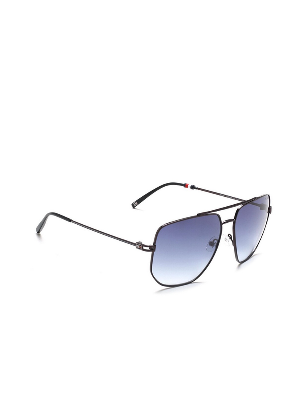 

Tommy Hilfiger Men Square Sunglasses with UV Protected Lens - TH 2591 C2 gunbl-33 59 S, Blue