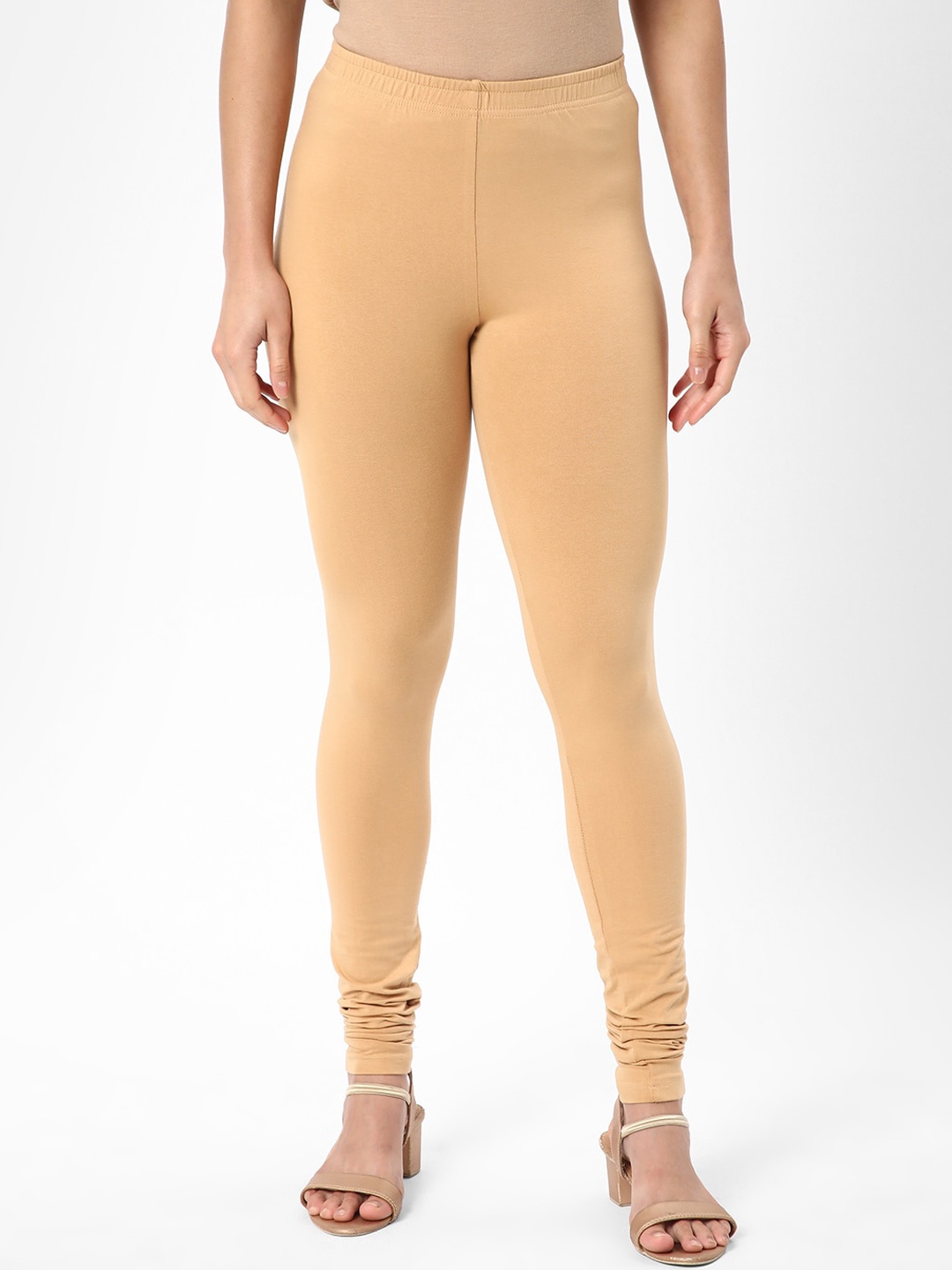 

R&B High Rise Churidar Length Leggings, Beige