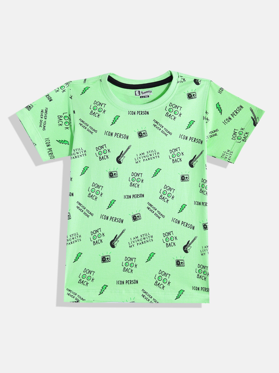 

Eteenz Boys Typography & Conversational Printed Premium Cotton T-shirt, Green