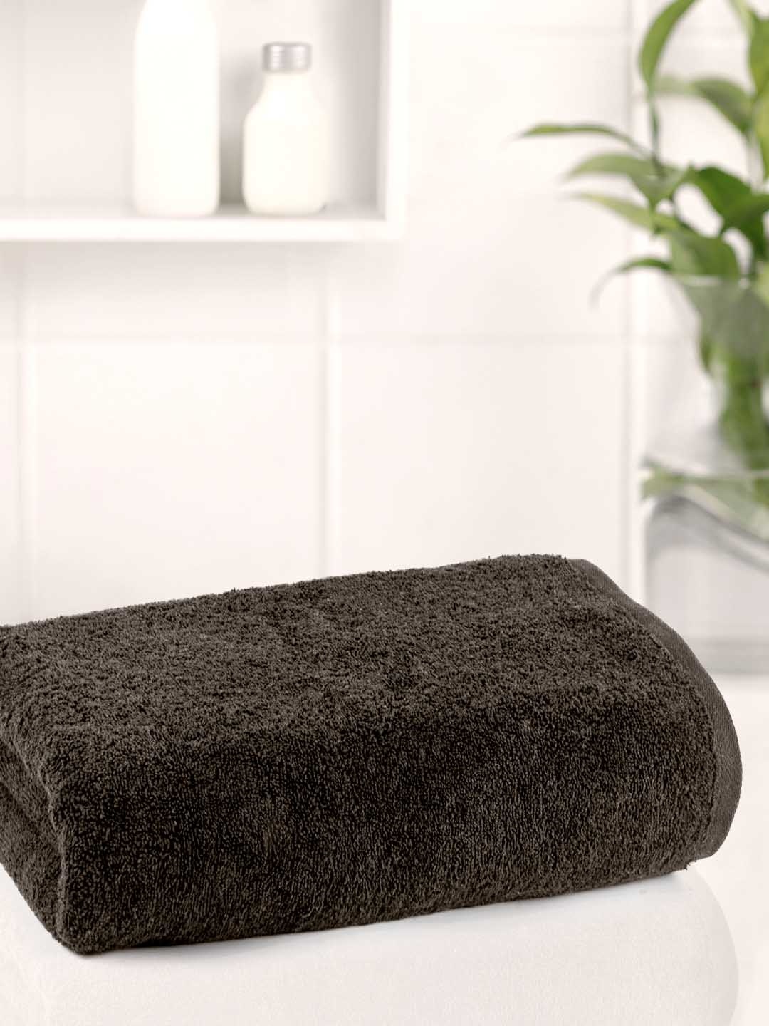 

Anko 1 Pcs Grey 550 GSM Pure Cotton Malmo Antibacteria Large Bath Towel, Brown