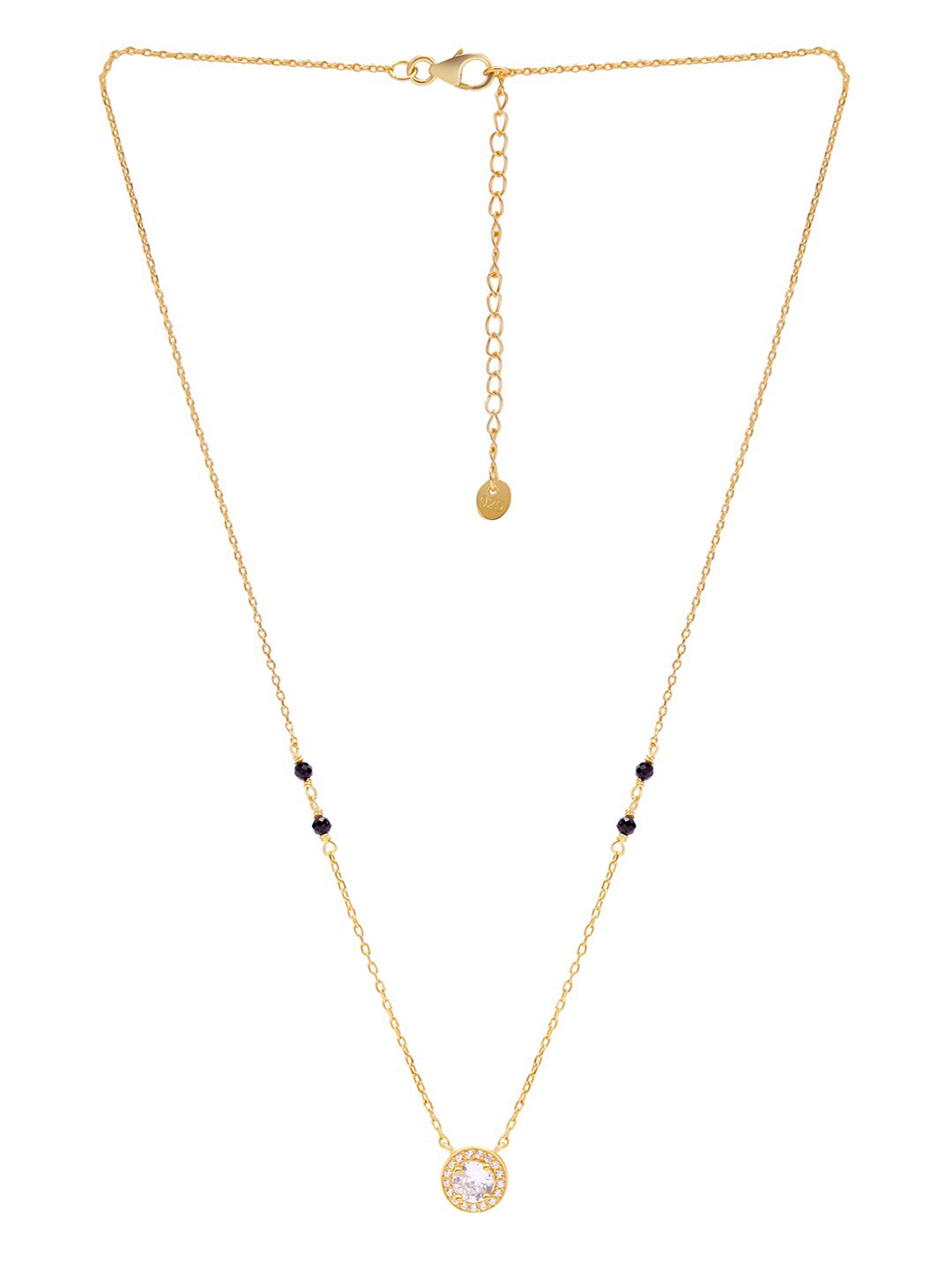 

March by FableStreet 18K Gold-Plated Round Solitaire Mangalsutra