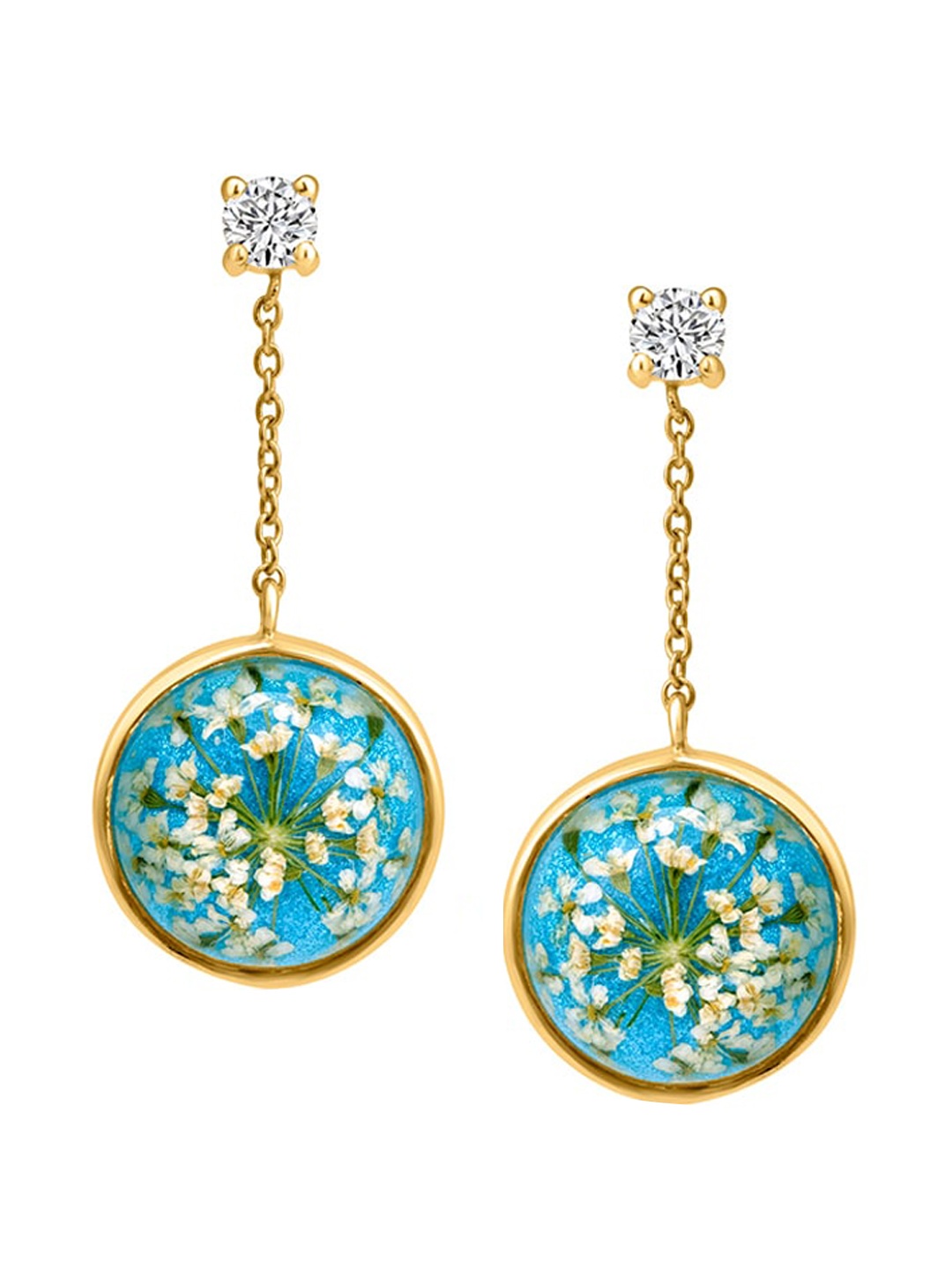 

March by FableStreet Contemporary Drop Earrings, Gold