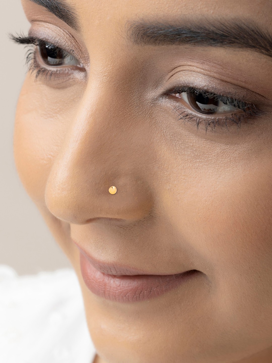 

March by FableStreet Gold-Plated Sterling Silver Circular Nosepin