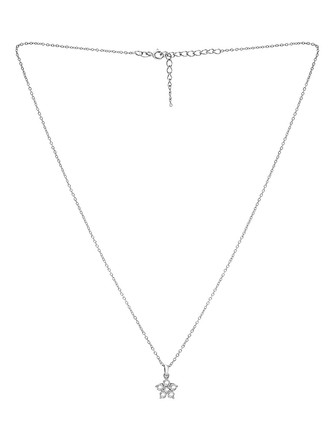 

March by FableStreet Silver Rhodium-Plated Pendant With Chain