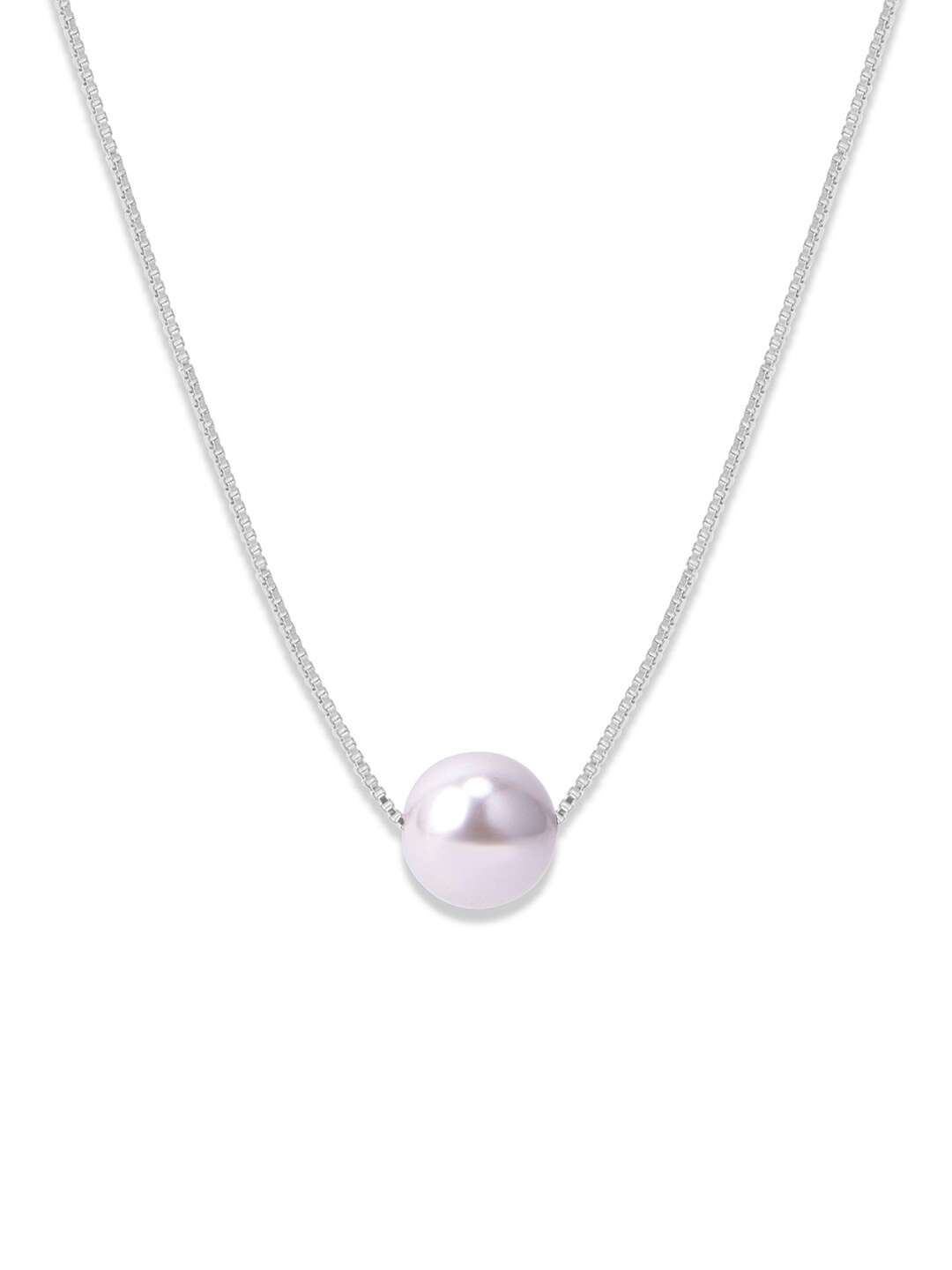 

March by FableStreet Silver Rhodium-Plated Zircon Studded Chain
