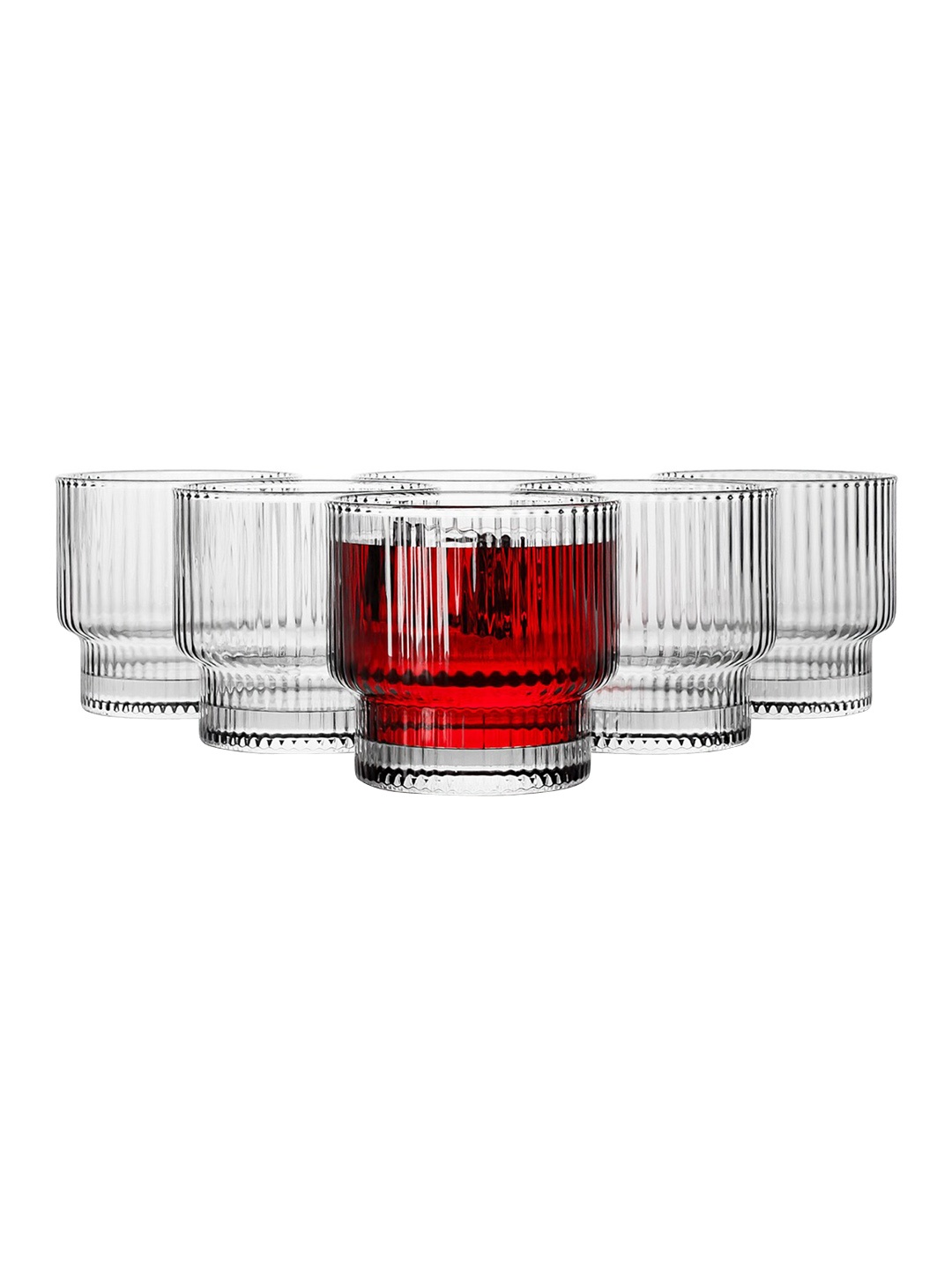 

Anko Transparent 6-Pcs Textured Juice & Water Glass 310 ml each