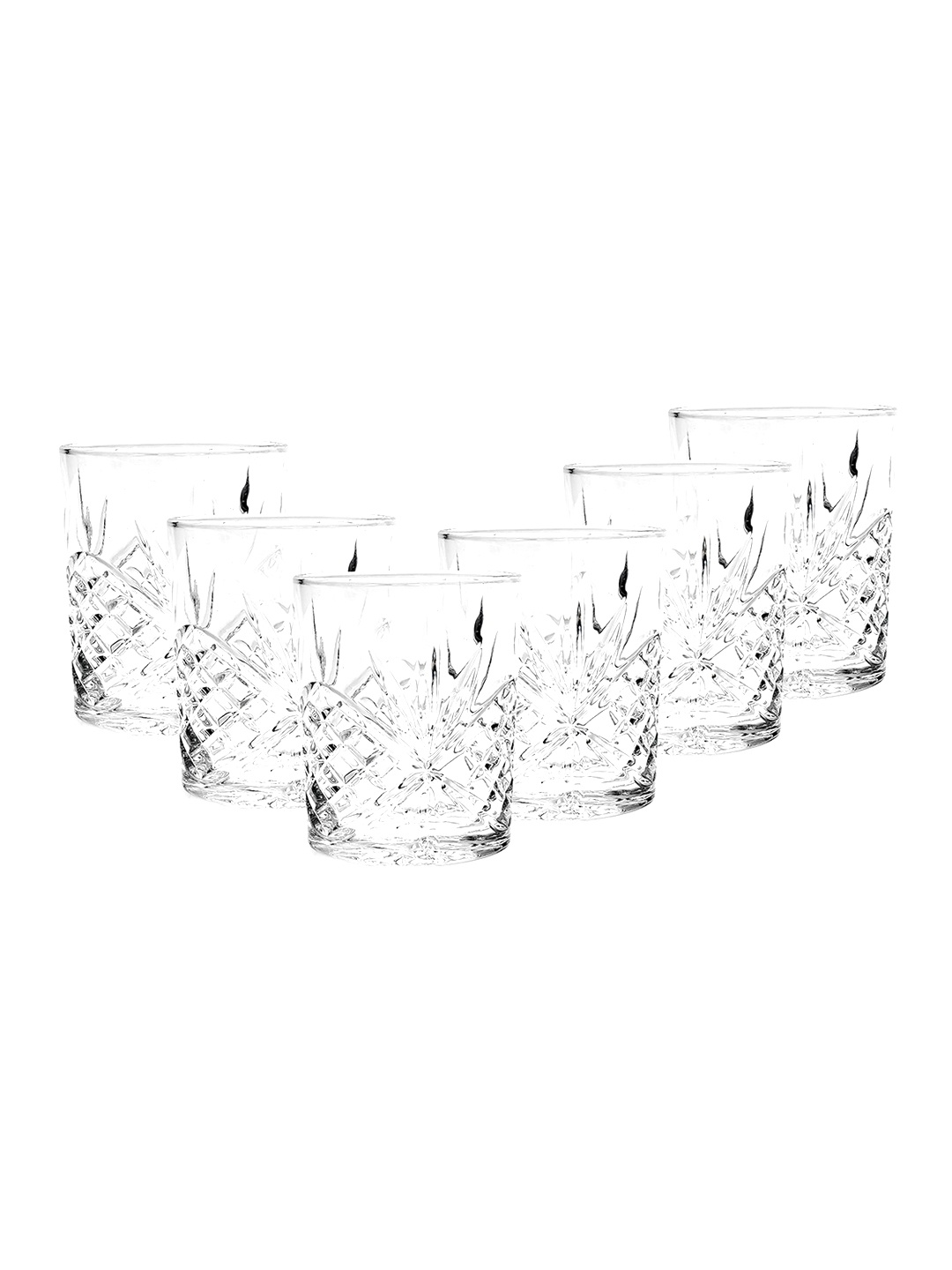 

Anko Transparent 6-Pcs Textured Whisky Glass 300 ml each