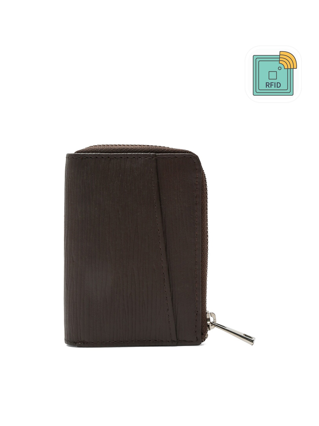 

Teakwood Leathers Unisex Leather Zip Around Wallet With RFID, Brown