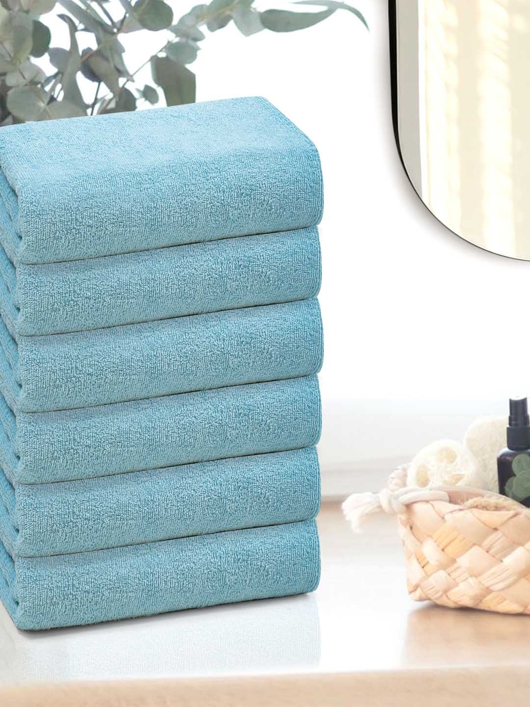 

Anko Blue 550 GSM Pure Cotton Malmo Antibacteria Face Towel Set of 6