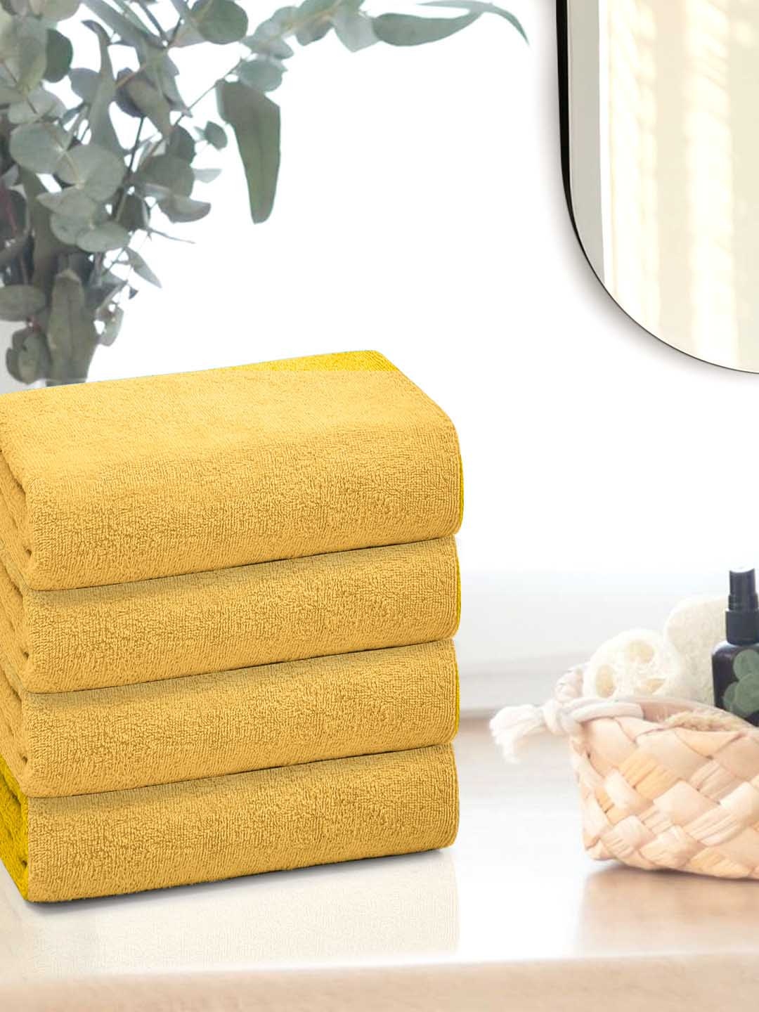 

Anko Malmo 4 Pcs Yellow Pure Cotton 550 GSM Hand Towels