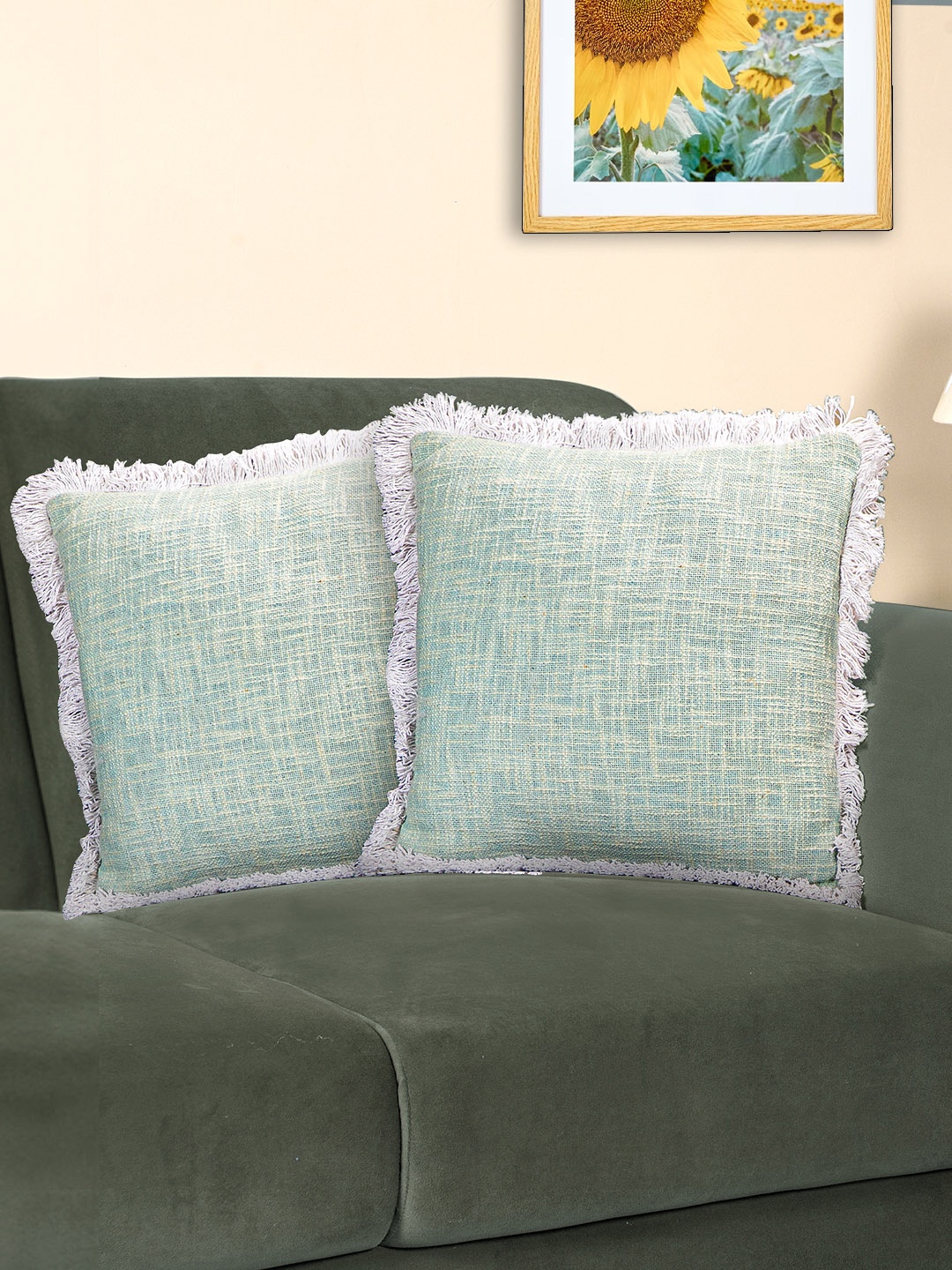 

Anko Green & Beige 2-Pieces Square Cushion Covers