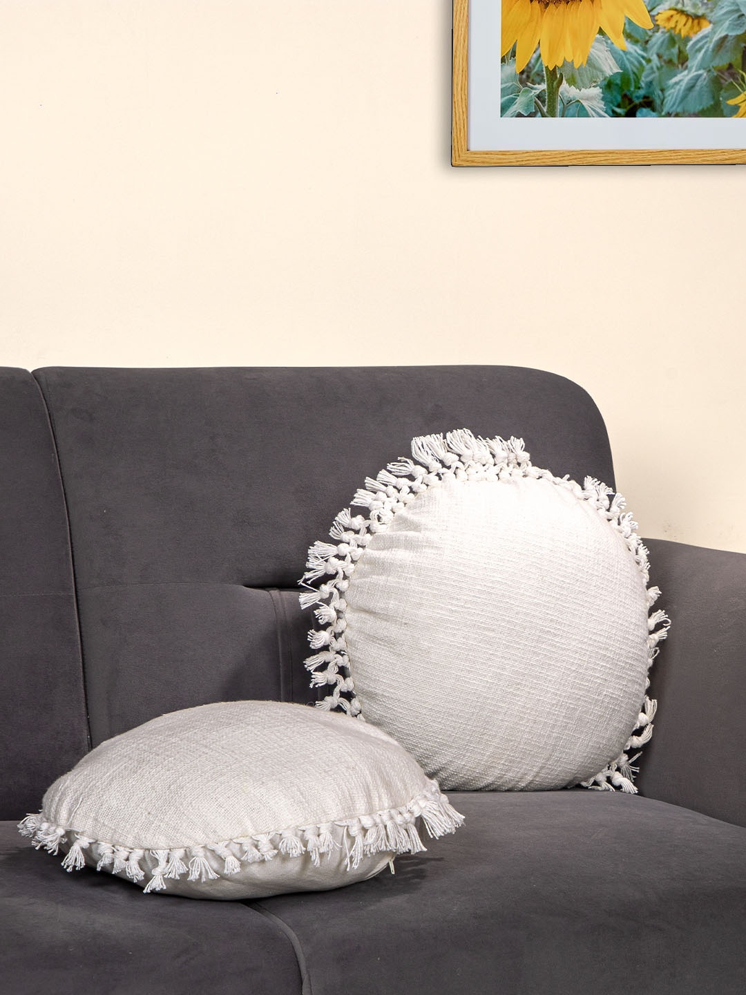 

Anko White 2-Pieces Round Cushion Covers