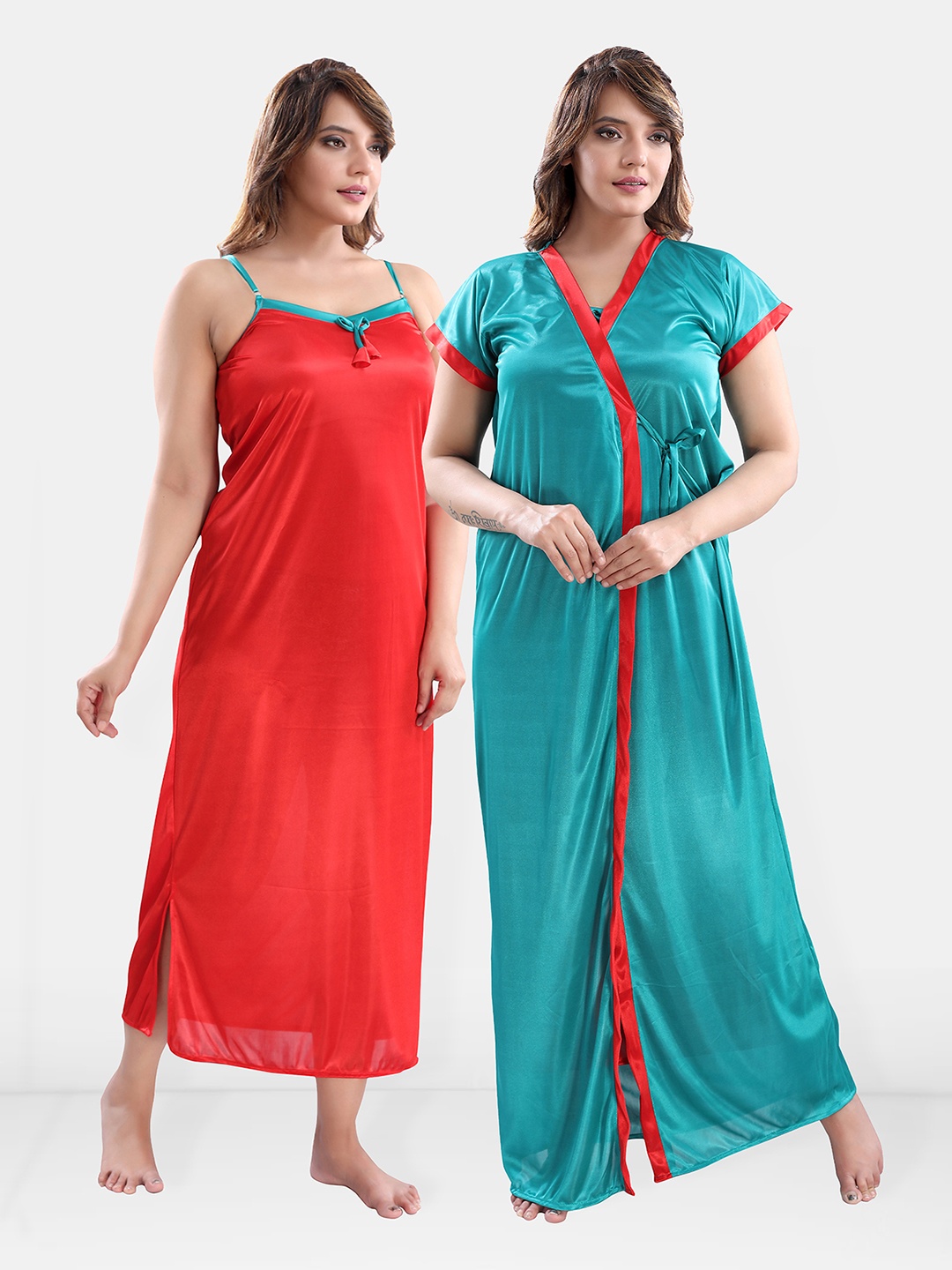 

Be You Nightdress With Robe, Turquoise blue