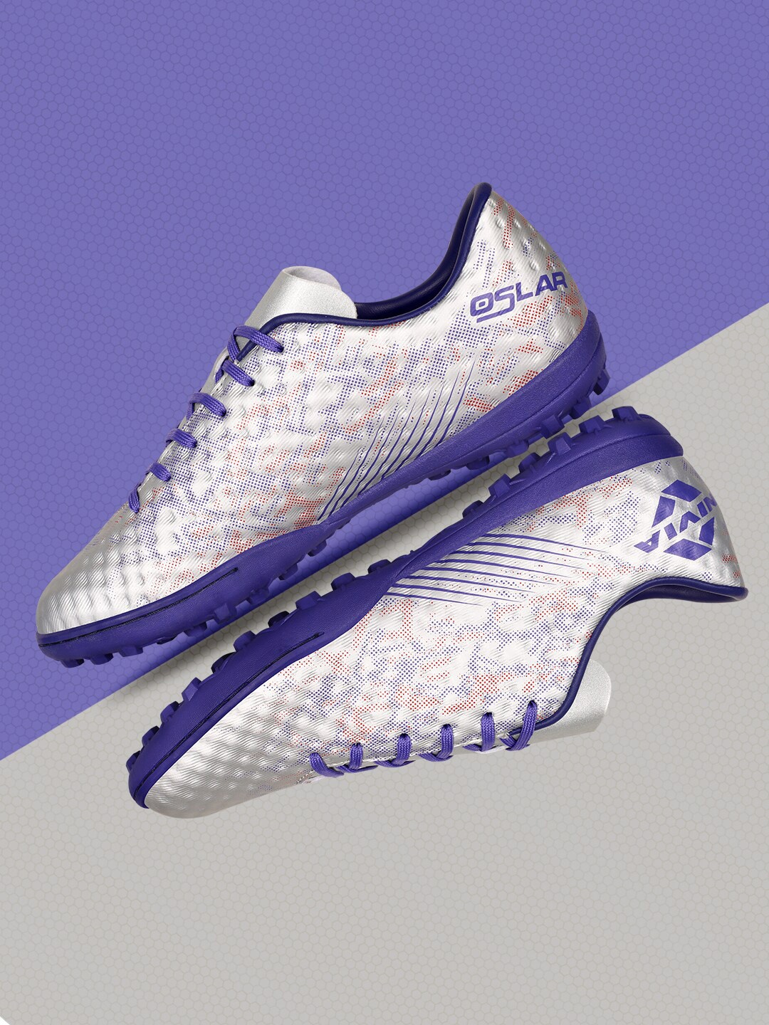

NIVIA Men Oslar 3.0 Turf Football Shoes, Silver