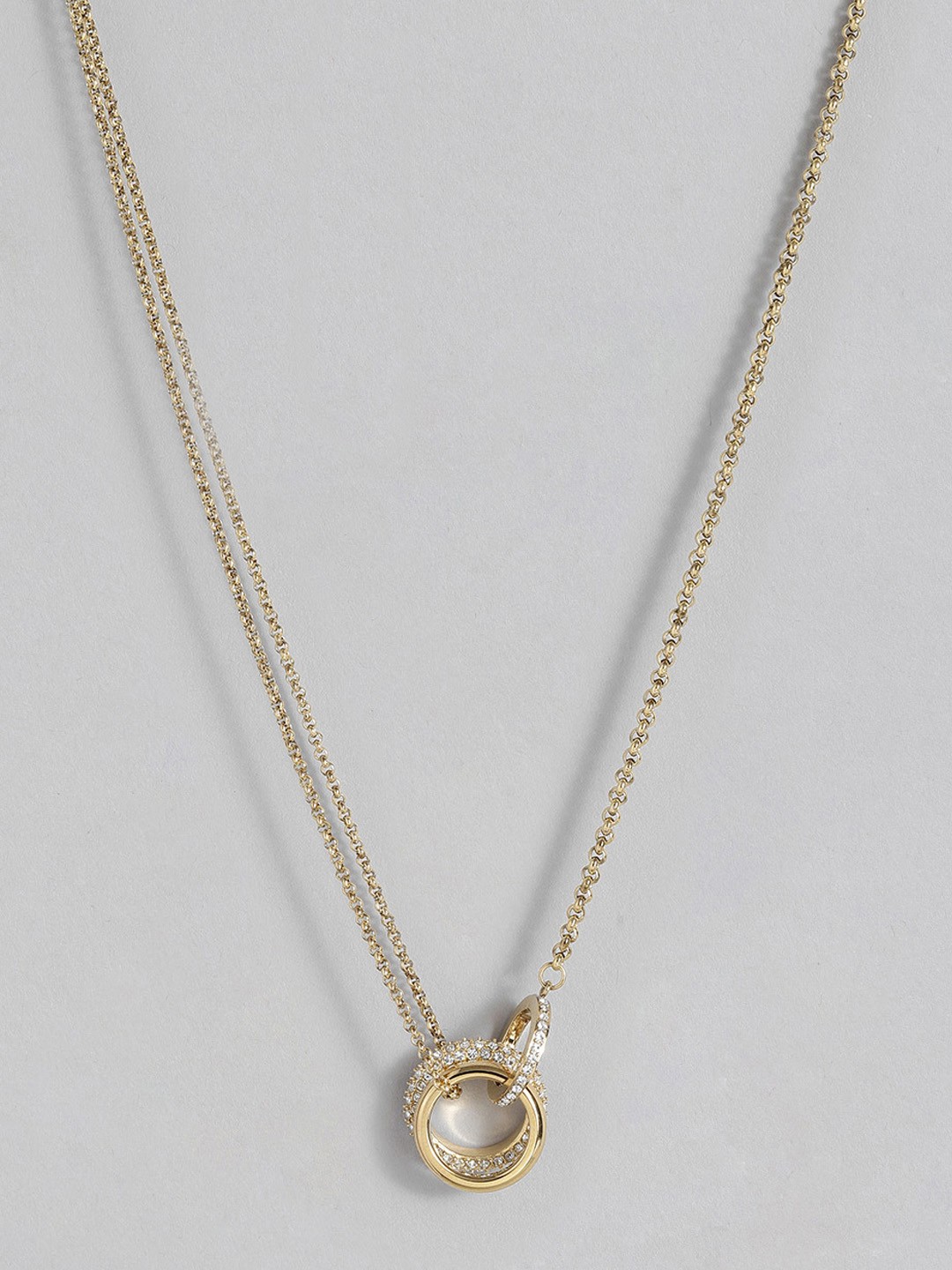 

OLIVIA BURTON LONDON Crystal Studded Necklace, Gold