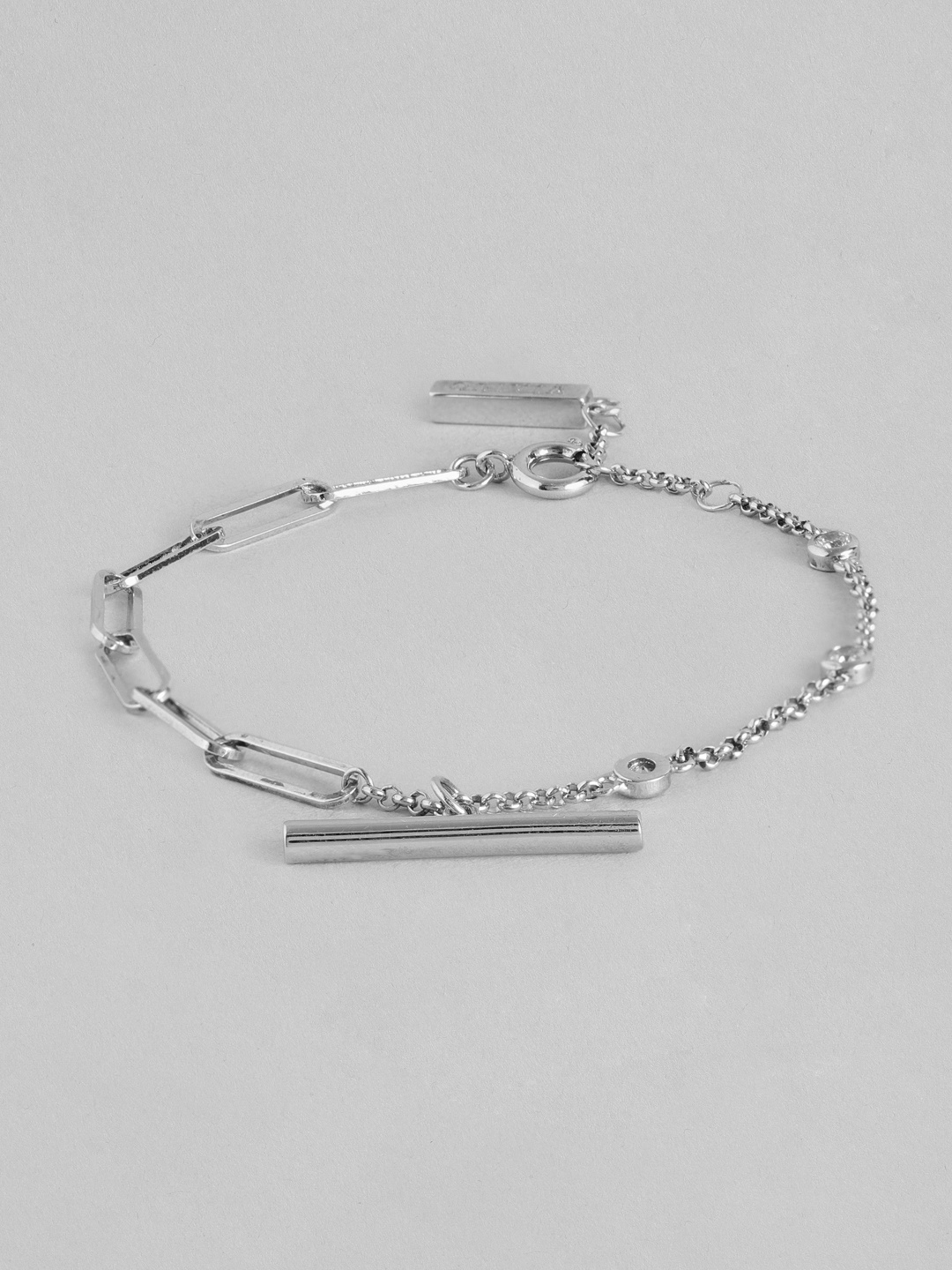 

OLIVIA BURTON LONDON Women Classic Stainless Steel Charm Bracelet, Silver