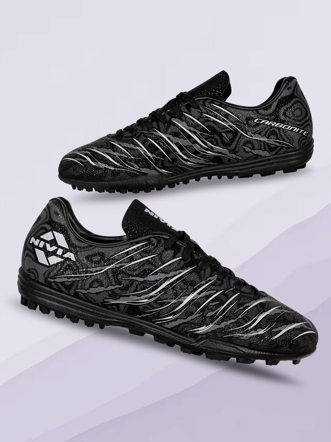 

NIVIA Men Carbonite 6.0 Turf Football Shoes, Black