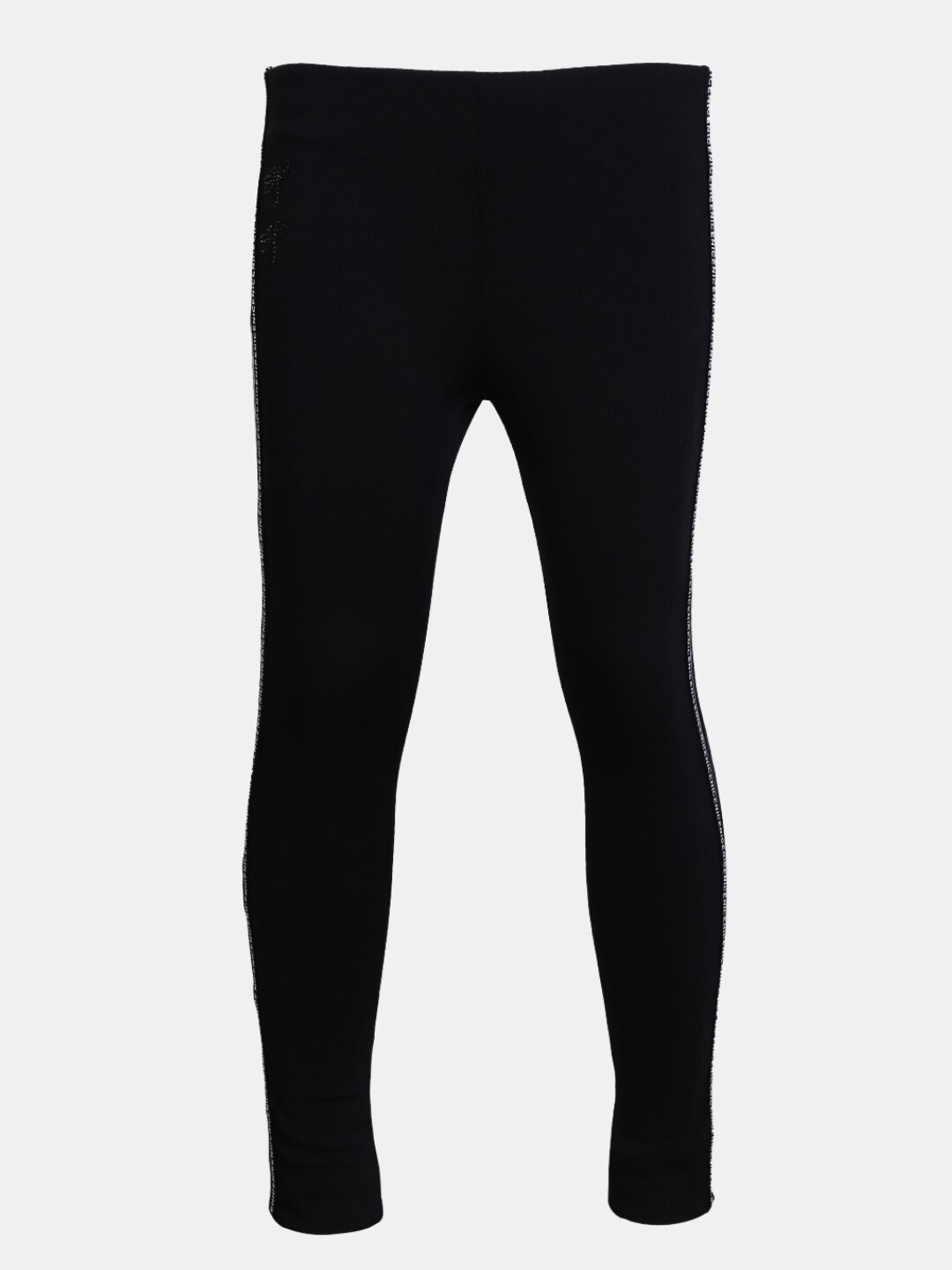 

V-Mart Girls Mid-Rise Cotton Jeggings, Black