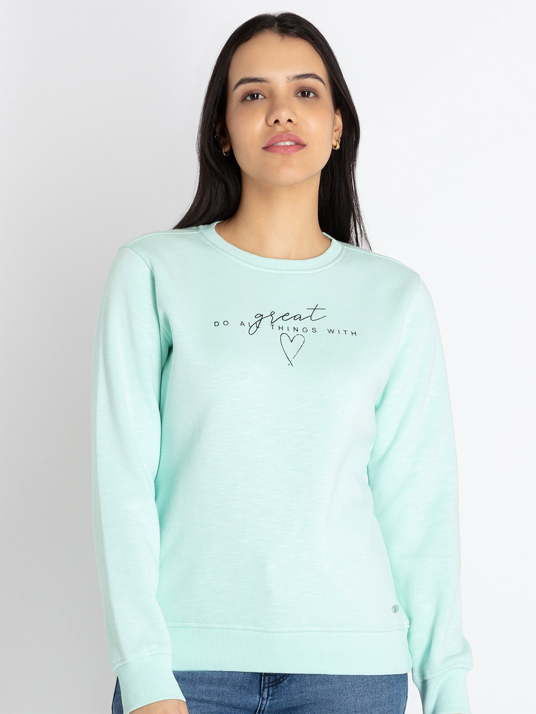 

Status Quo Typography Printed Sweatshirt, Green