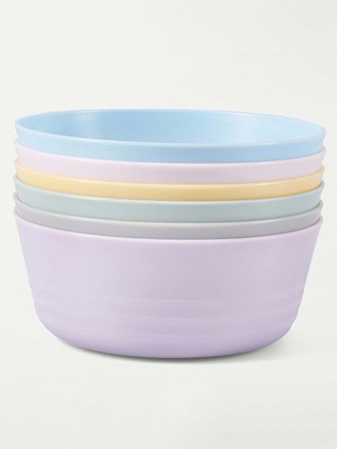 

Anko Blue & Grey 6 Pieces Plastic Glossy Bowls