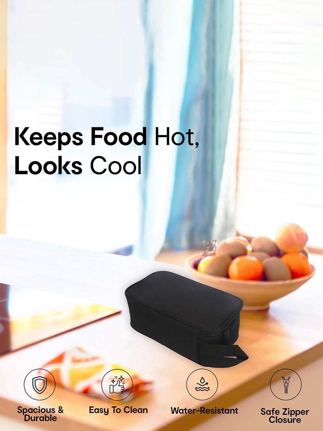 

Anko Unisex Portable Lunch Bag, Black