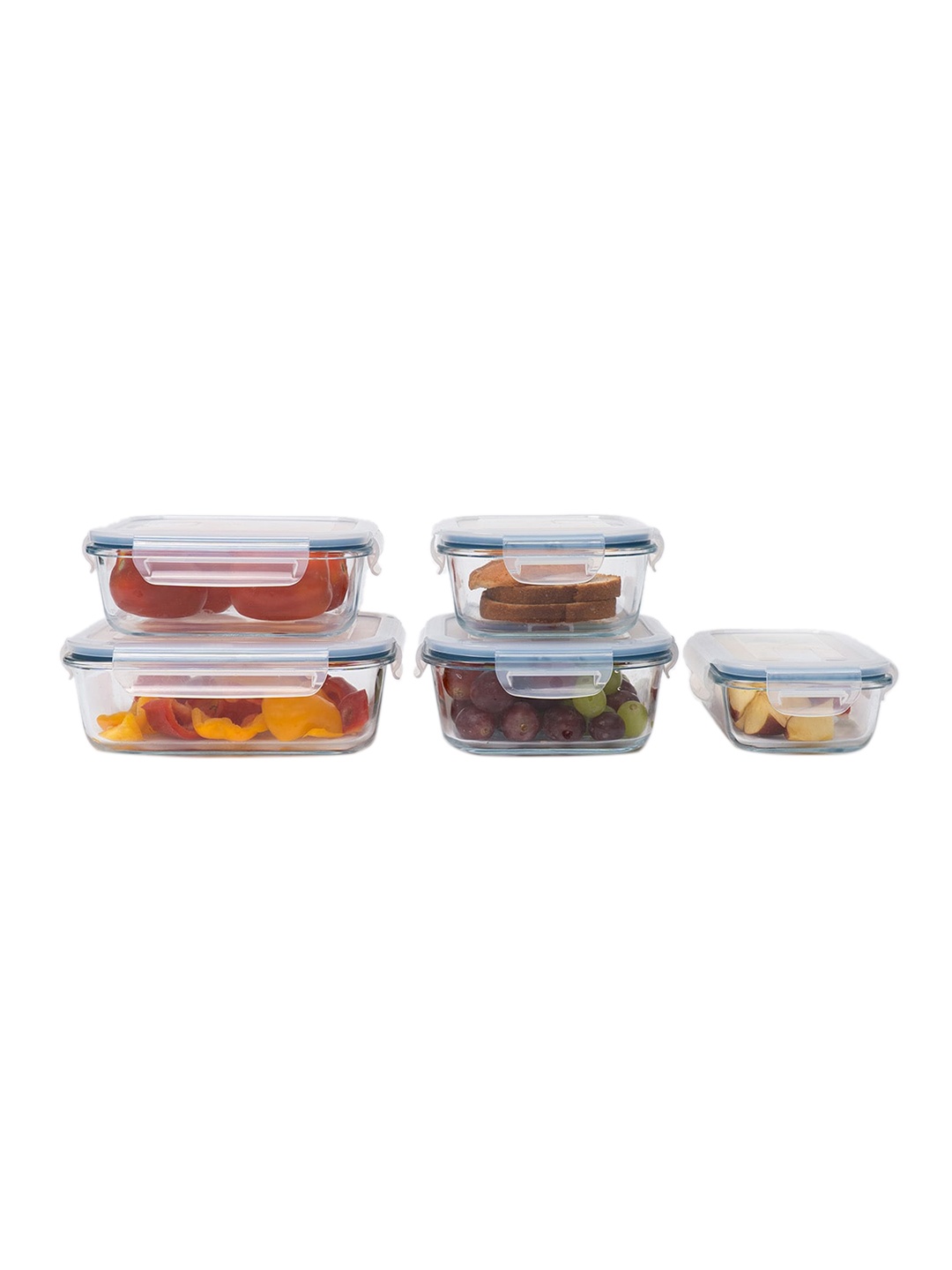 

Anko 5 Pcs Transparent Glass Food Containers