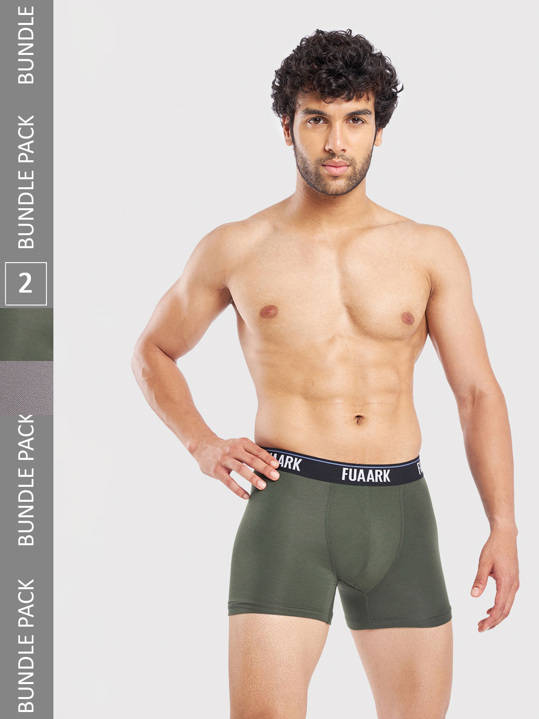 

FUAARK Pack Of 2 Ultra Soft Trunks FUSMTrP2, Grey