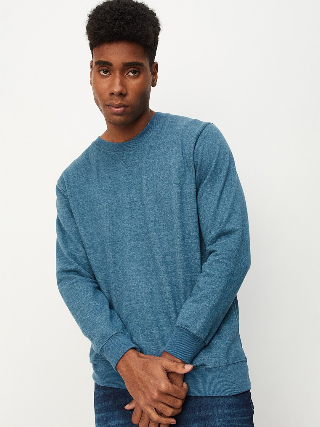 

max Round Neck Pullover Sweatshirt, Green