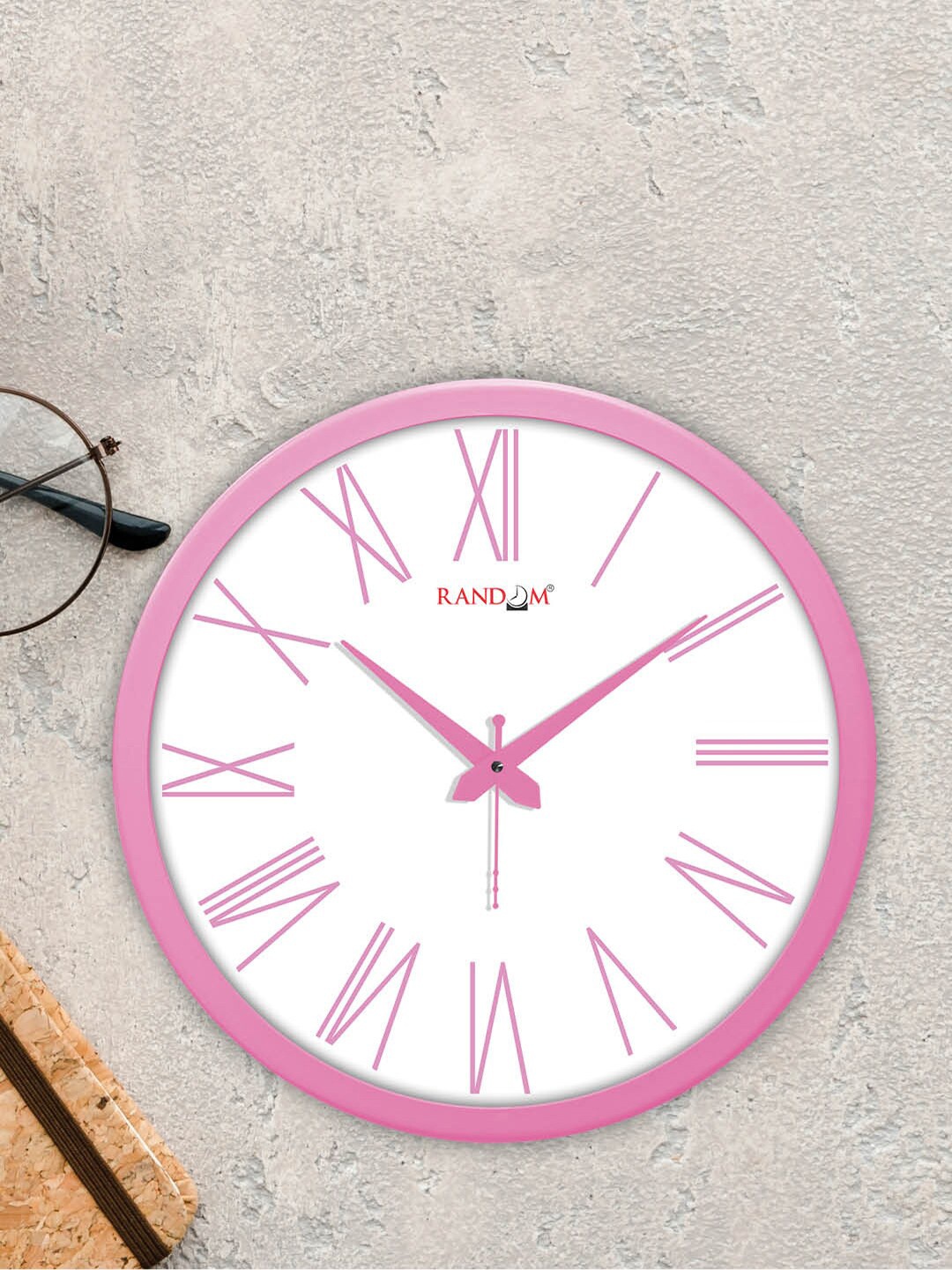 

RANDOM Printed Round Shaped Sweep Silent Movement Contemporary Wall Clock, White