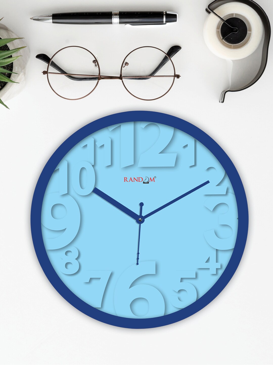

RANDOM Blue Contemporary Wall Clock