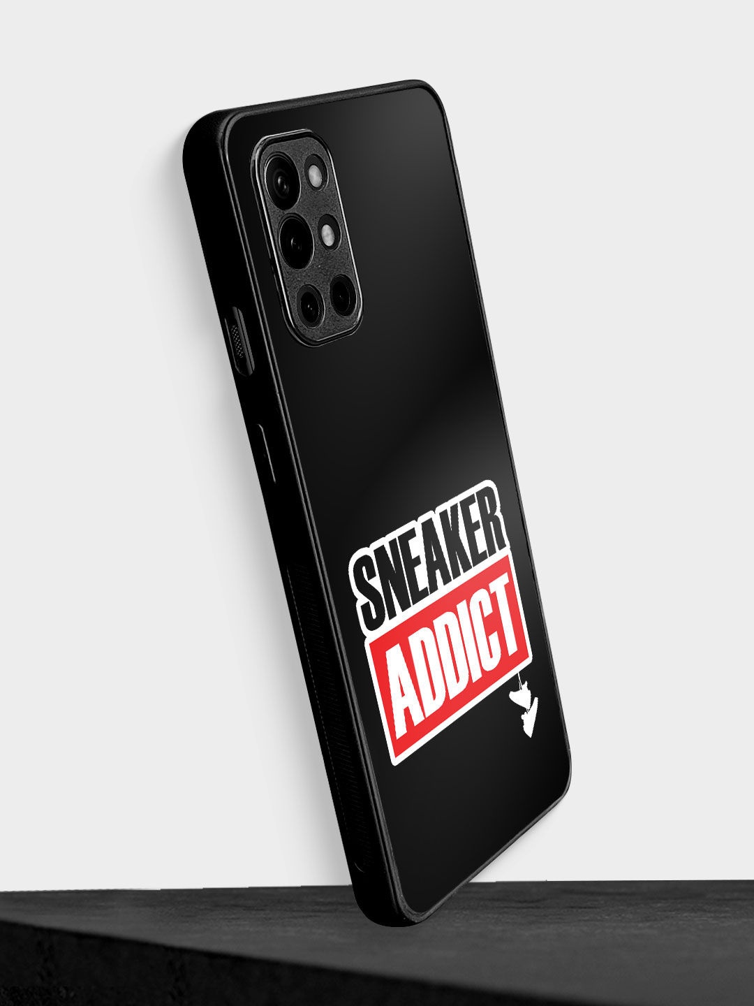 

macmerise Sneakerhead Addict Printed OnePlus 9R Bumper Case, Black