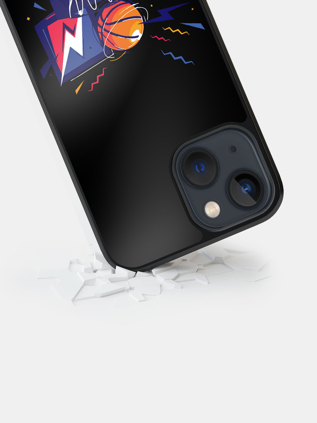 

macmerise Sneakerhead Basket Printed iPhone 13 Bumper Case, Black