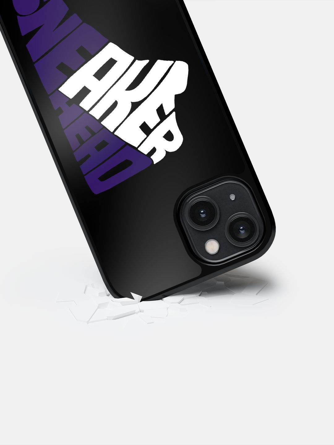 

macmerise Sneakerhead Court Purple Bumper iPhone 14 Back Case, Black