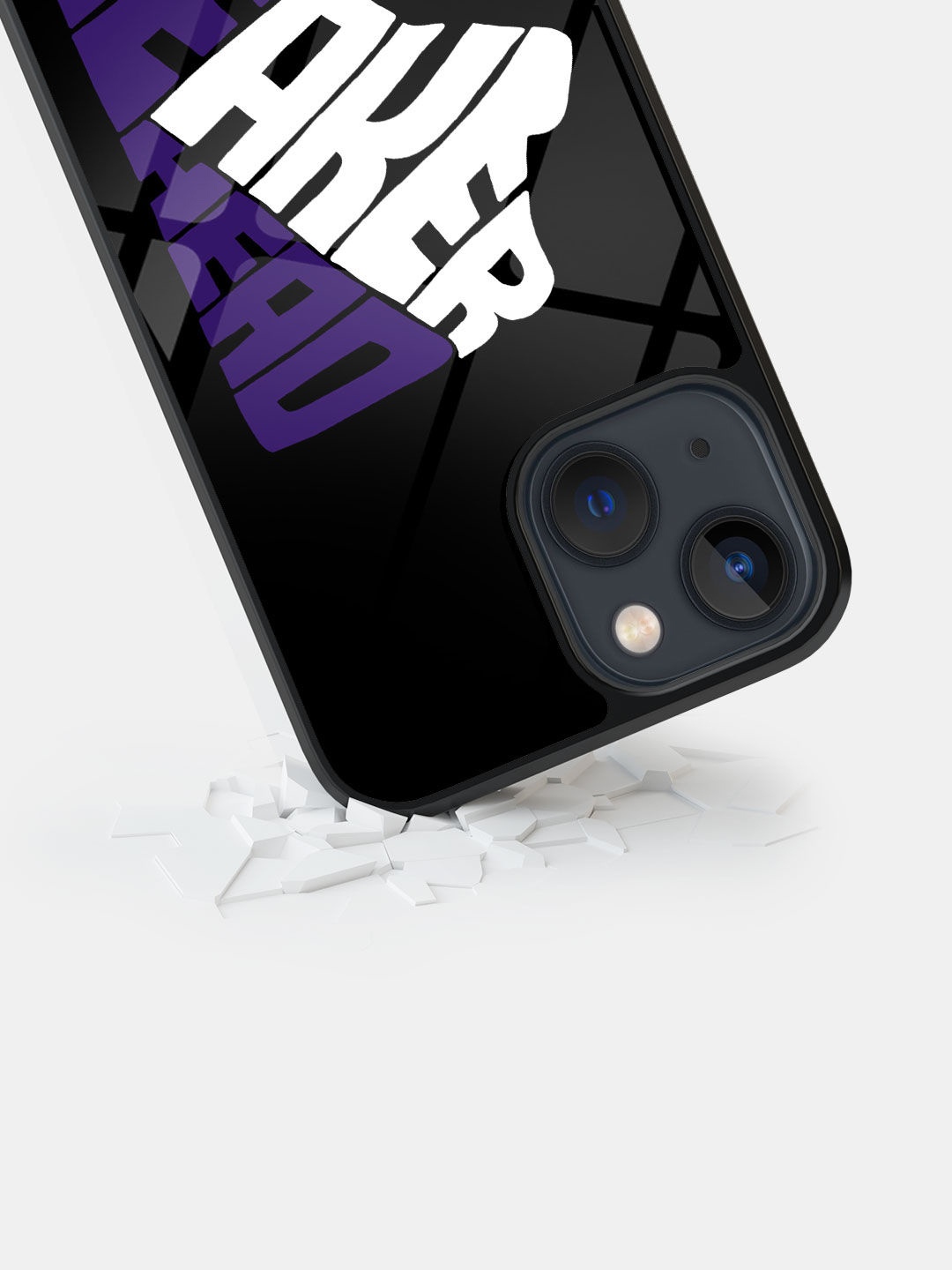 

macmerise Sneakerhead Court Purple Glass iPhone 13 Phone Back Case, Black
