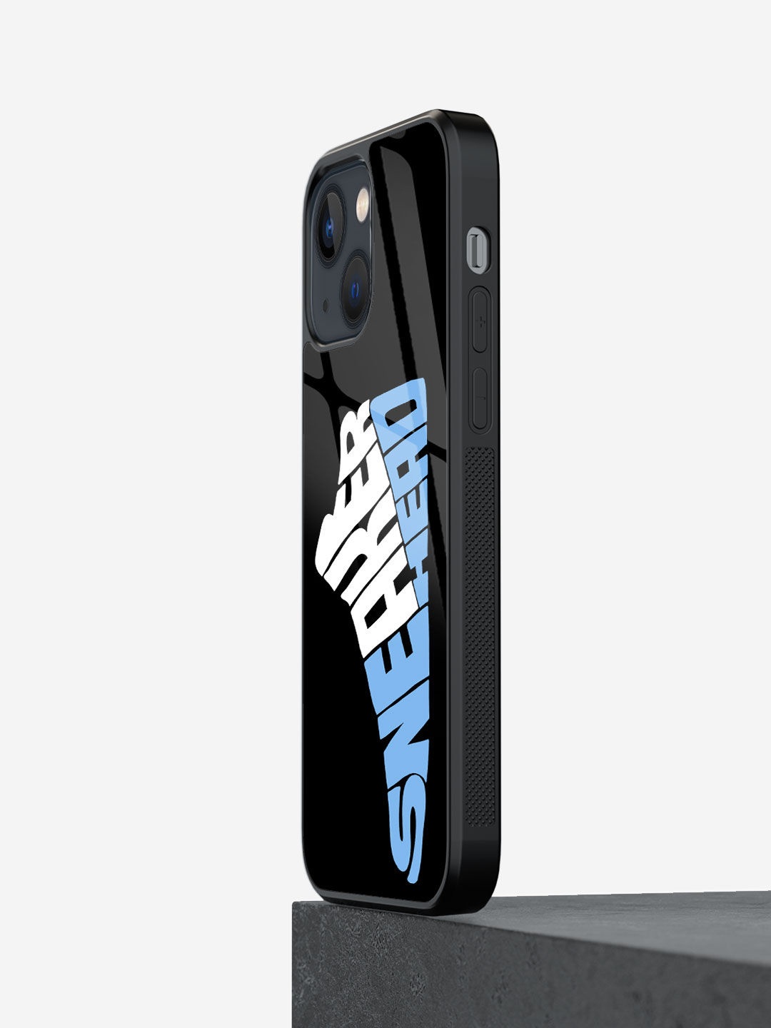 

macmerise Sneakerhead UNC Design iPhone 13 Glass Back Case, Black
